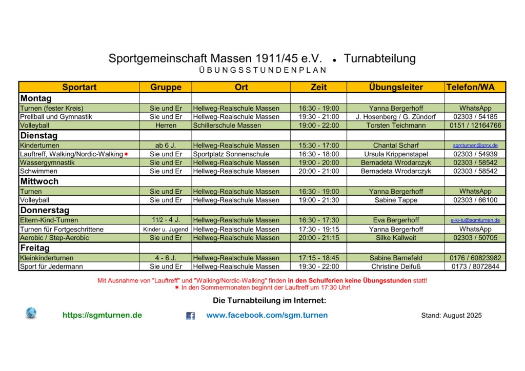 Uebungsstundenplan